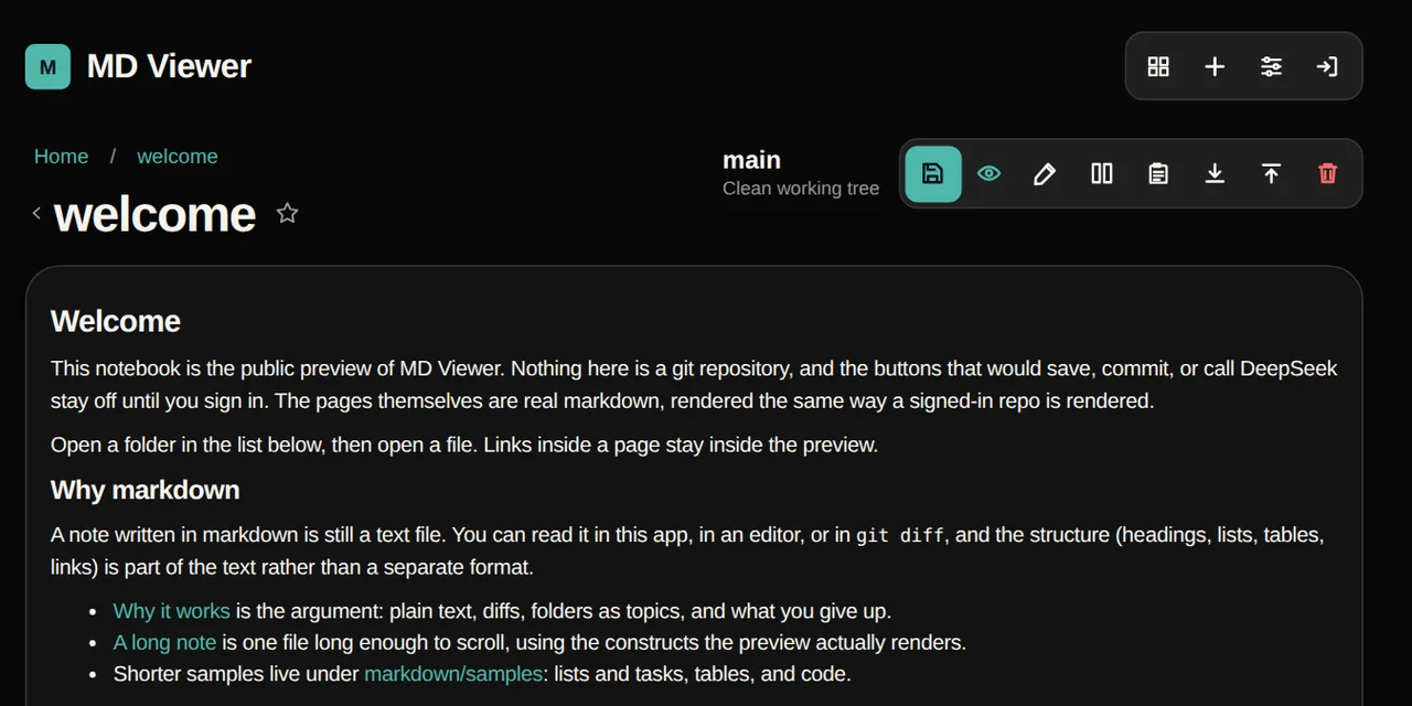 MD Viewer screenshot